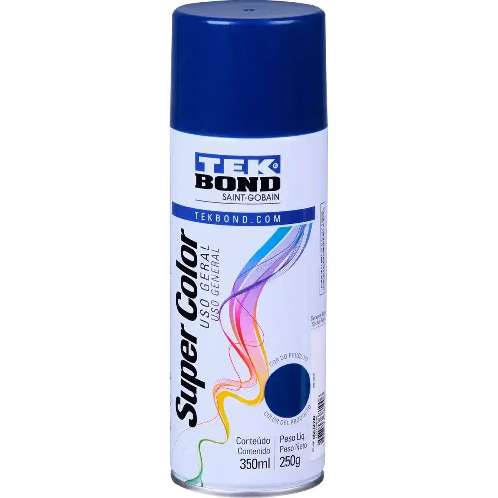 Tinta spray uso geral azul-escuro 350ML Tekbond — fotografia 5