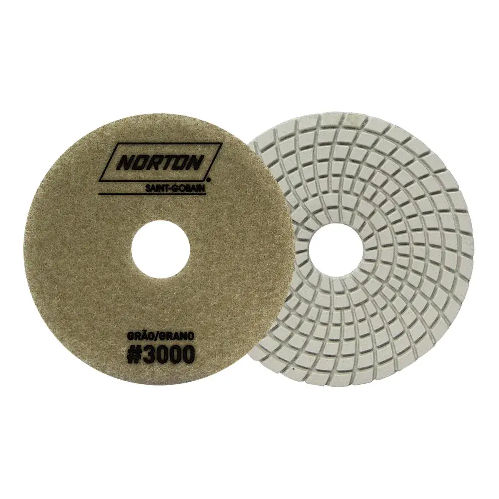 Disco diamantado flexível 100MM grão 3000 cinza Norton — fotografia de referência