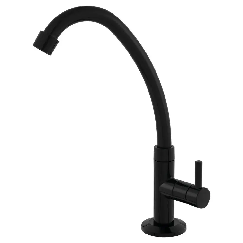 Torneira bica móvel abs 2191 para mesa 1/4 preto da higa Higo ABS