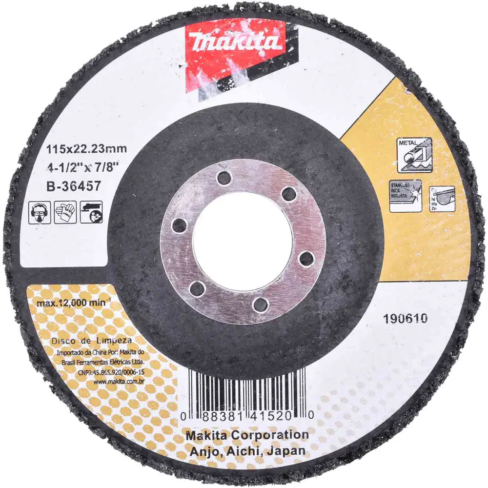 Disco de limpeza B-36457 115MMX22,23MM Makita — fotografia de referência