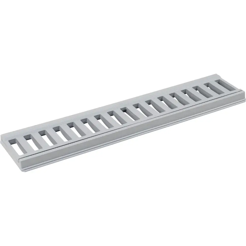 Grelha plástica 10X50 cm com porta grelha 3 toneladas preto Liege