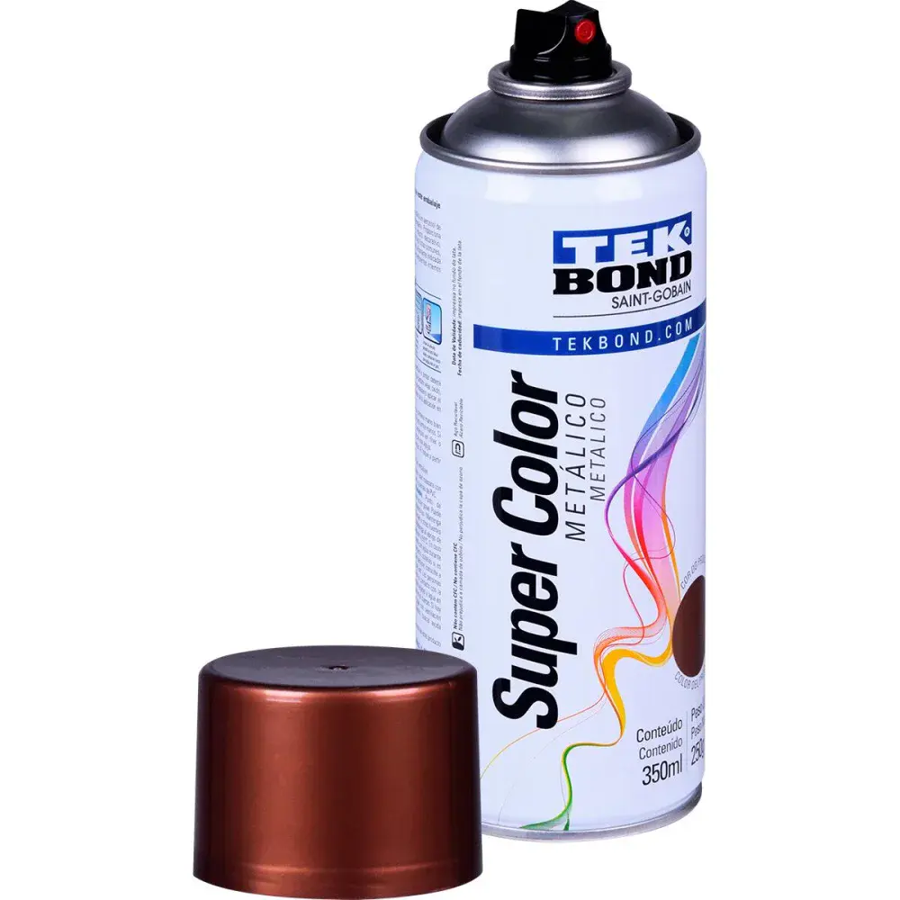 Tinta spray metálico Tekbond cobre 350ML — fotografia 2