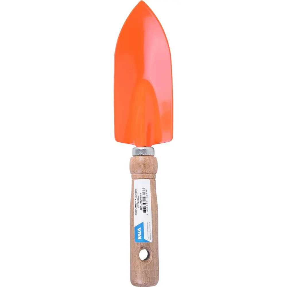 Pazinha estreita para jardinagem cabo de madeira laranja Kala