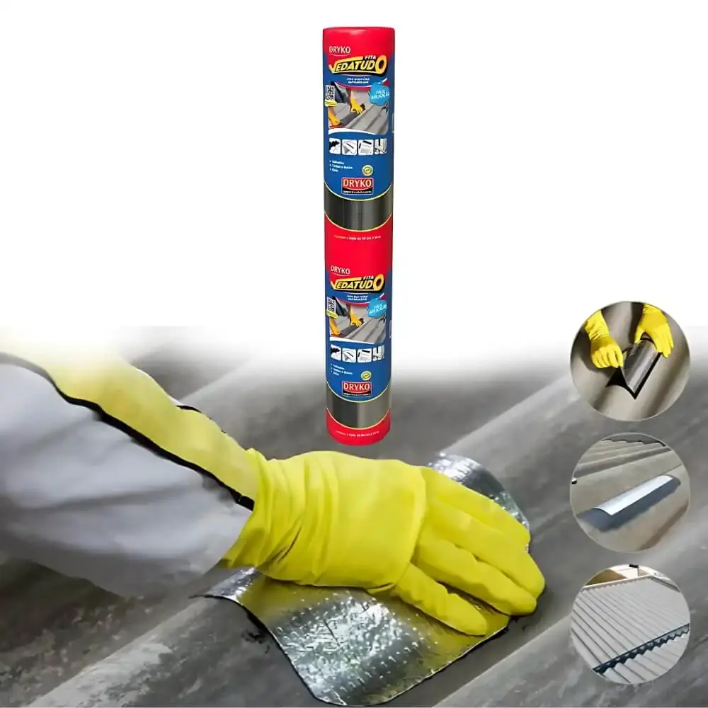 Fita Autoadesiva Asfáltica Vedatudo 90 CM x 10 Metros DRYKO — fotografia 3