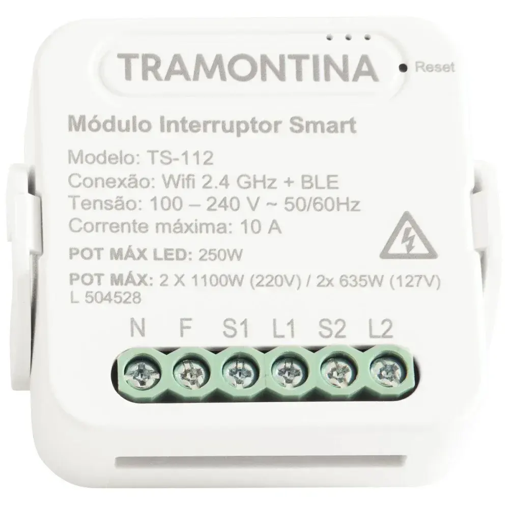 Módulo interruptor smart com 2 canais Tramontina — fotografia 4