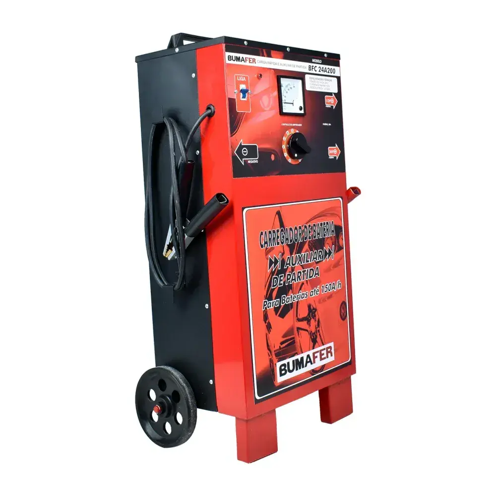 Carregador de bateria BFC24A200 180A bivolt Bumafer — fotografia 9