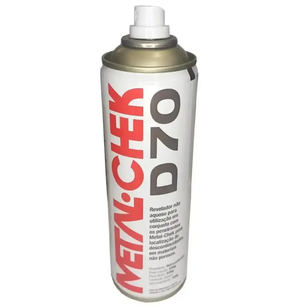 Óleo revelador de trincas D-70 spray aerosol 230 GR não aquoso Metal-chek — fotografia 4