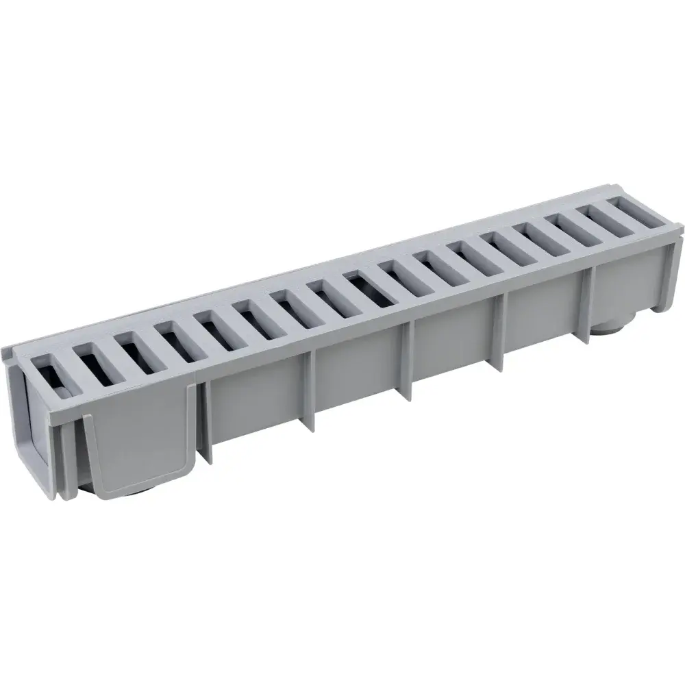 Grelha plástica 09X50 cm porta grelha 2 toneladas cinza Liege