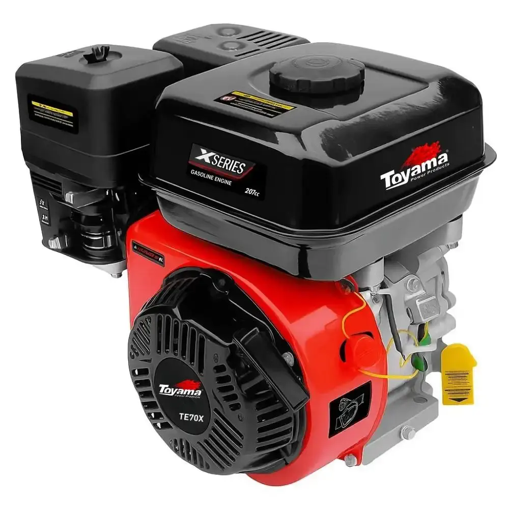 Compressor de ar 10 pés 100 litros motomil com motor gasolina 7HP HP 4T partida manual TE70X Toyama — fotografia 6