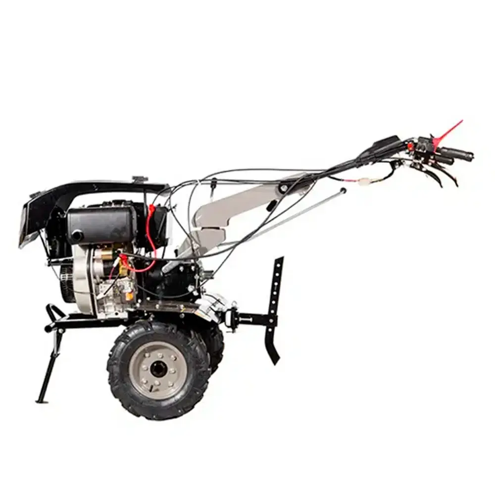 Motocultivador diesel 11 HP 4T 418 CC rodas e enxadas TDT135RE8-XP 704-012 Toyama — fotografia 4