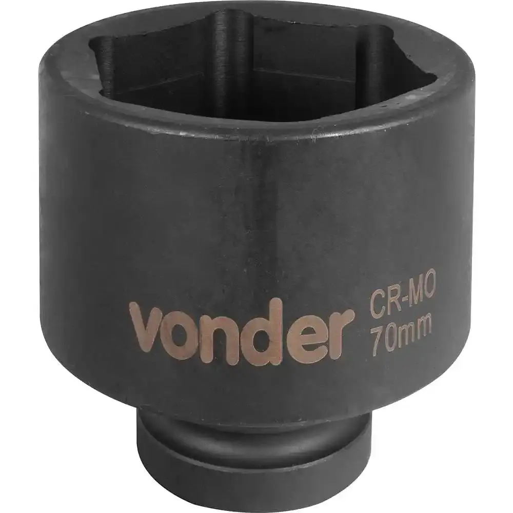 Soquete Sextavado Impacto Encaixe 1 polegada 70MM Cromado VONDER — fotografia 3