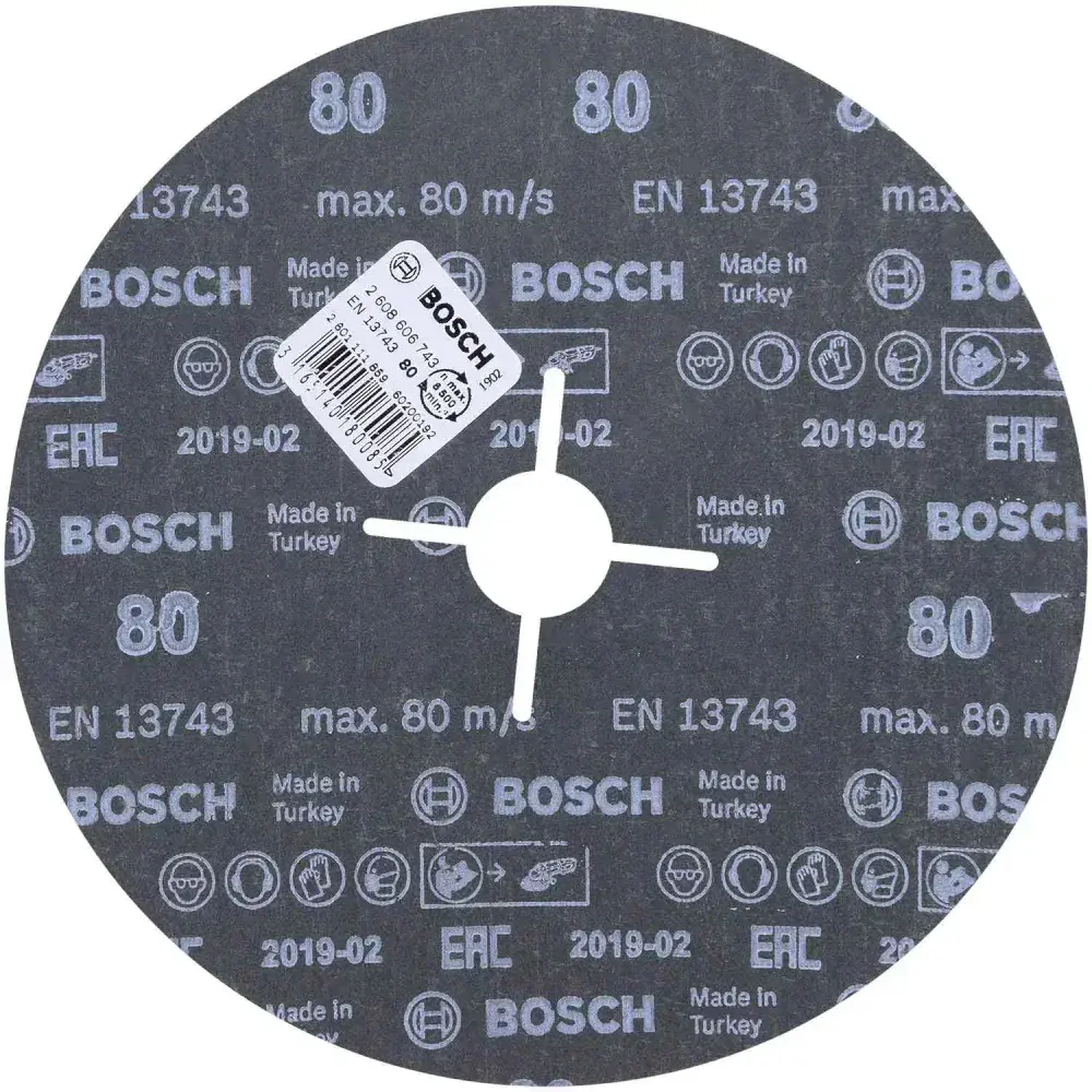 Disco de lixa em fibra 7 180MM G80 azul best for metal Bosch — fotografia 5