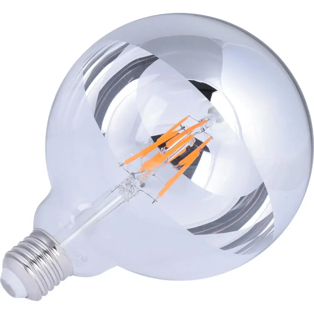 Lâmpada led filamento espelhado globo G125 bivolt Liege — fotografia 4