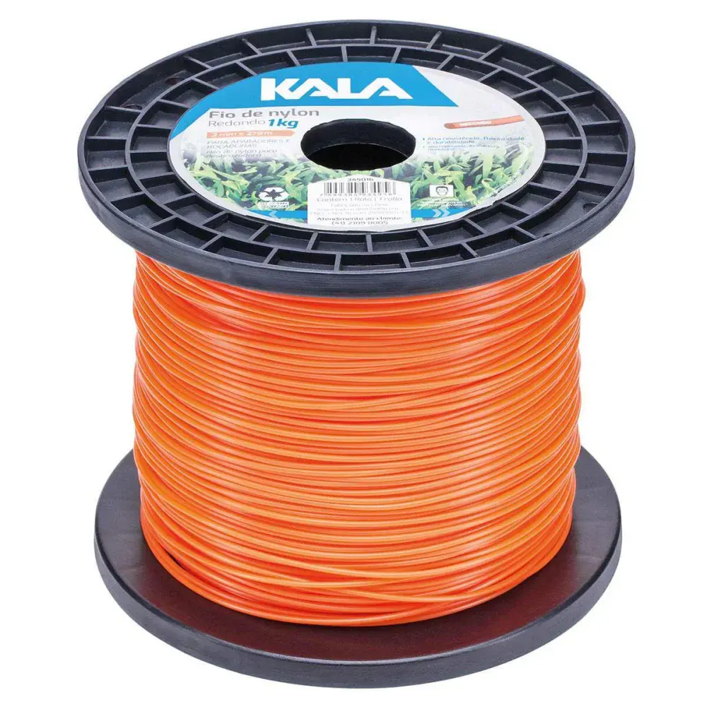 Fio nylon aparador redondo 3,0MM x 124M 1KG Kala — fotografia de referência