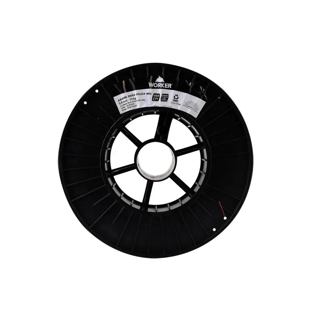 Arame para solda de carretel mig 0,9MM 15KG Worker — fotografia 6
