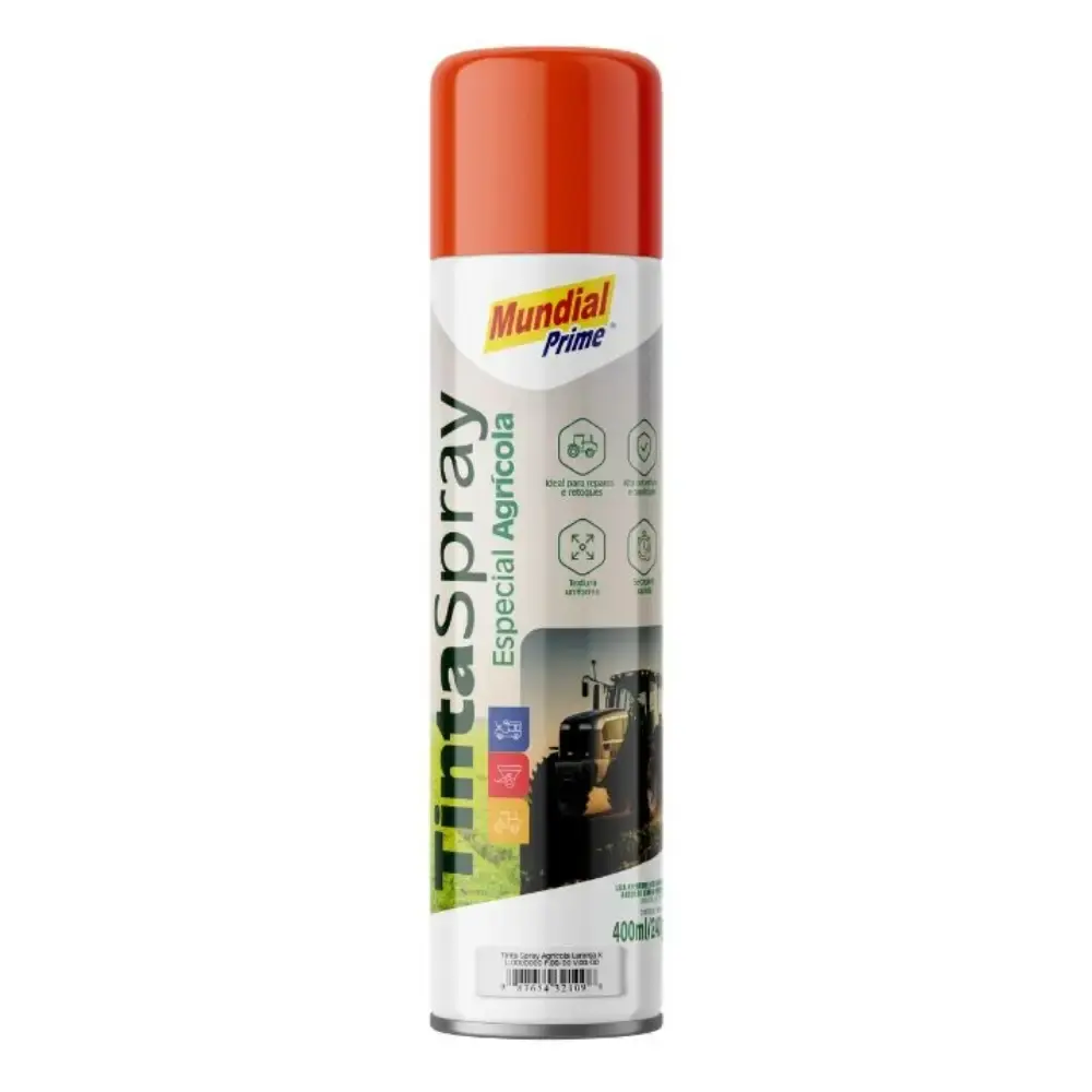 Kit 12 tintas spray agrícola 400ML laranja AE100150 mundial prime — fotografia 2