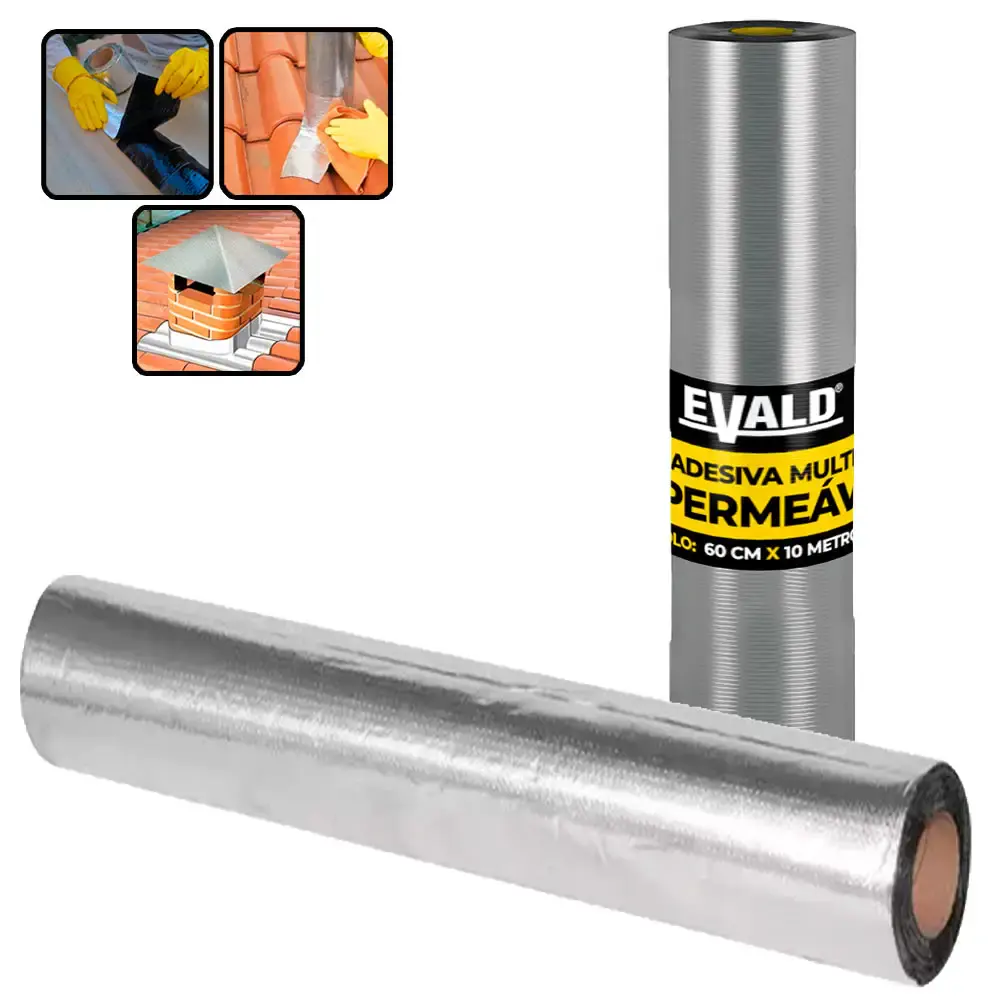 Fita Autoadesiva Multiuso Manta Asfáltica 60 CM x 10 Metros EVALD