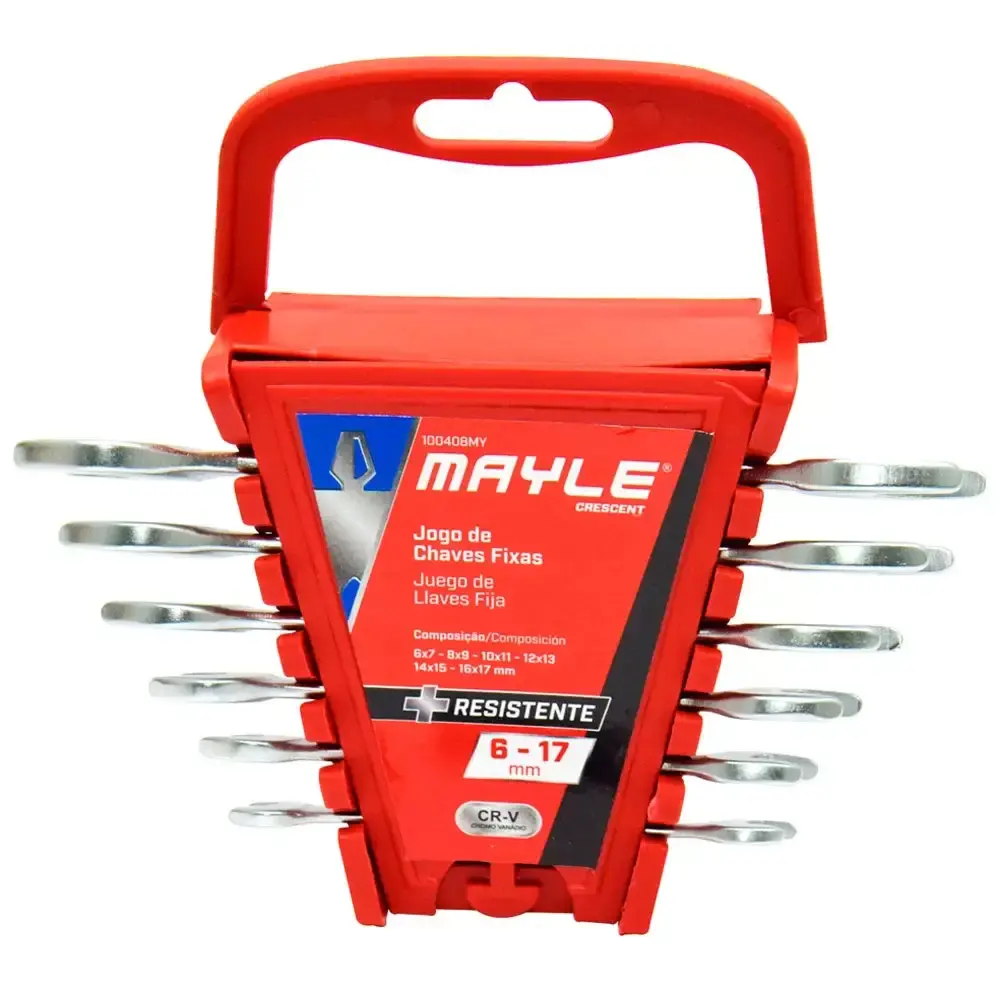 Jogo de chaves fixas de 6 a 17 MM kit com 6 peças 100408MY Mayle