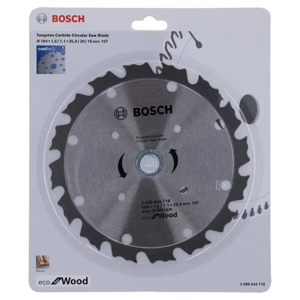 Disco de Serra Eco for Wood CoolTeq 184 x 25,4mm 16 Dentes BOSCH — fotografia 2