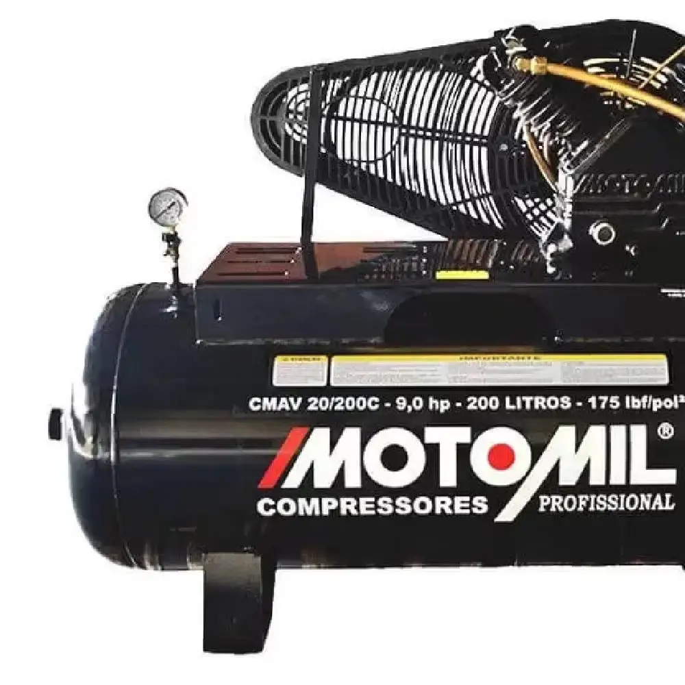 Compressor ar sem motor cmav gasolina 20 pés 200L MotoMil — fotografia 4