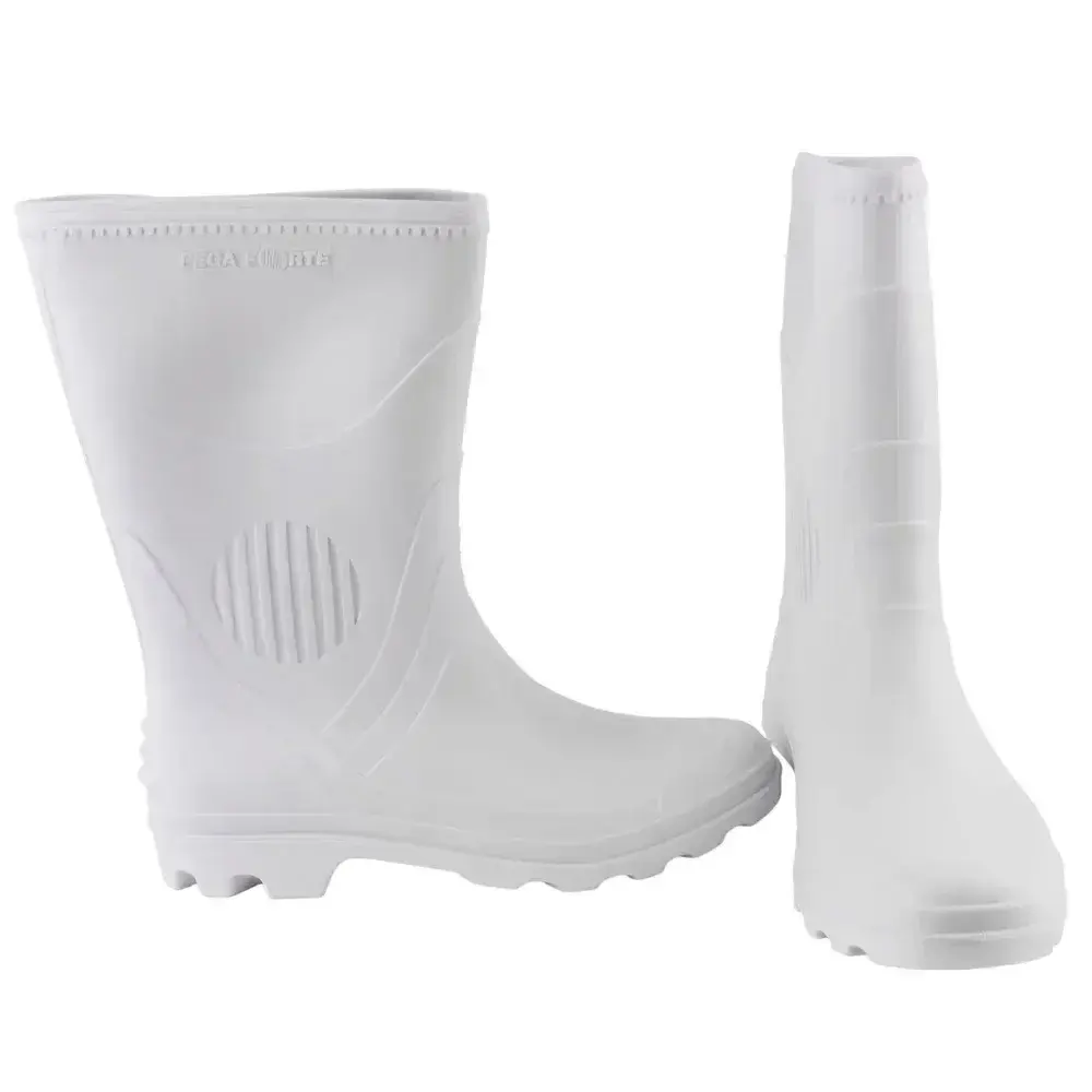 Bota de pvc branca Nº39 modelo 387 pega forte grendene — fotografia 7