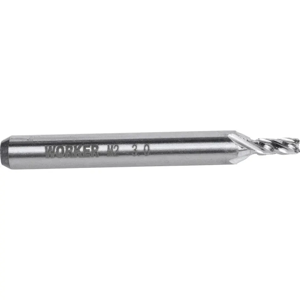Fresa de topo reto aço rápido 3MM haste 6MM Worker — fotografia 6
