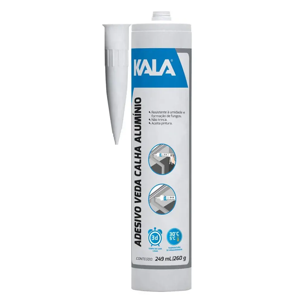 Adesivo veda calha aluminio 249ML/260GR Kala
