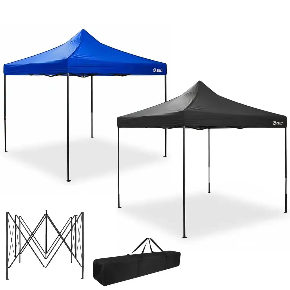 Tenda Gazebo Pagoda 3 x 3 Metros Dobrável Articulada e Sanfonada ZELT Azul
