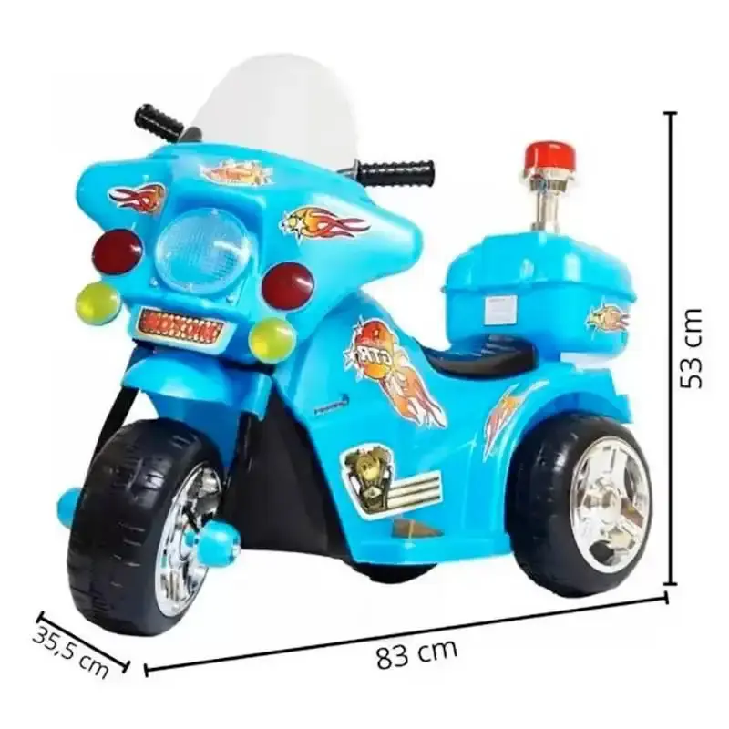 Moto elétrica infantil 6V azul BW006AZ ImportWay — fotografia 5