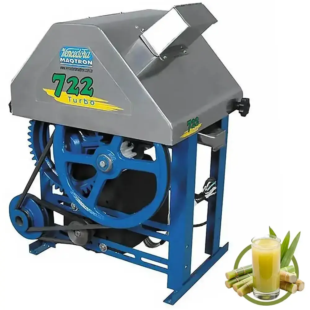 Engenho moenda para cana rolos de ferro motor 1,5 CV turbo B-722 Maqtron 110 V
