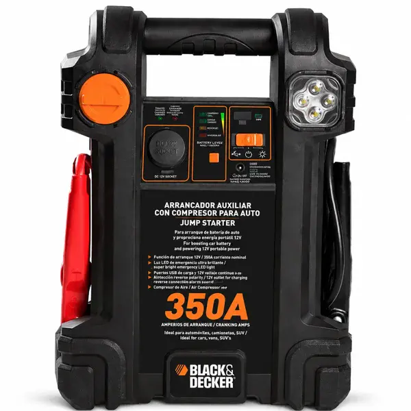 Auxiliar de partida com compressor 12V - 350A JS350CC - black-decker