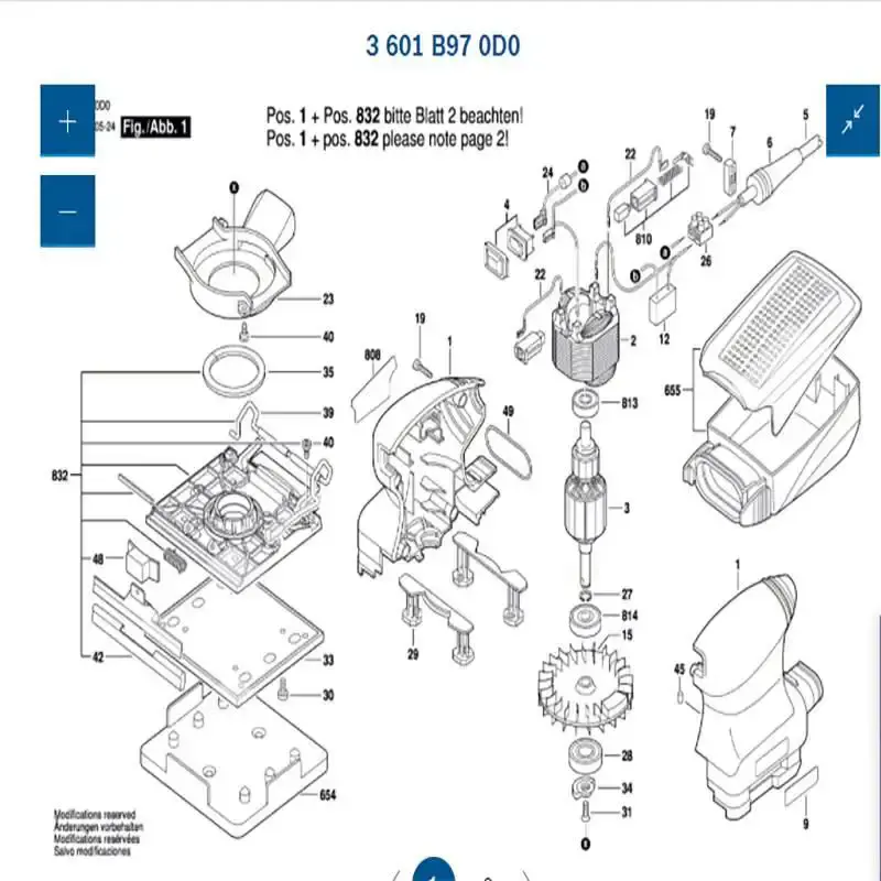 Induzido para lixadeira oscilante GSS 140 a em 110V 1604010A31 Bosch 110 V — fotografia 3