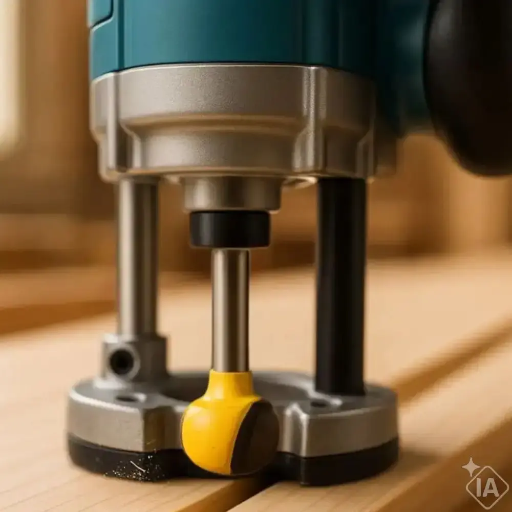 Tupia para laminado 6MM 530W makita com jogo de fresas para madeira 6 MM 3 peças evald 220 V Makita MT — fotografia 9