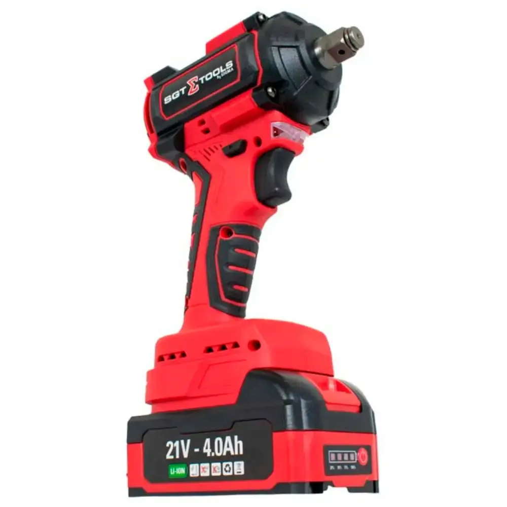 Chave de impacto 1/2 POL 21V com 2 baterias carregador bivolt SGT-7502A Sigma — fotografia 7