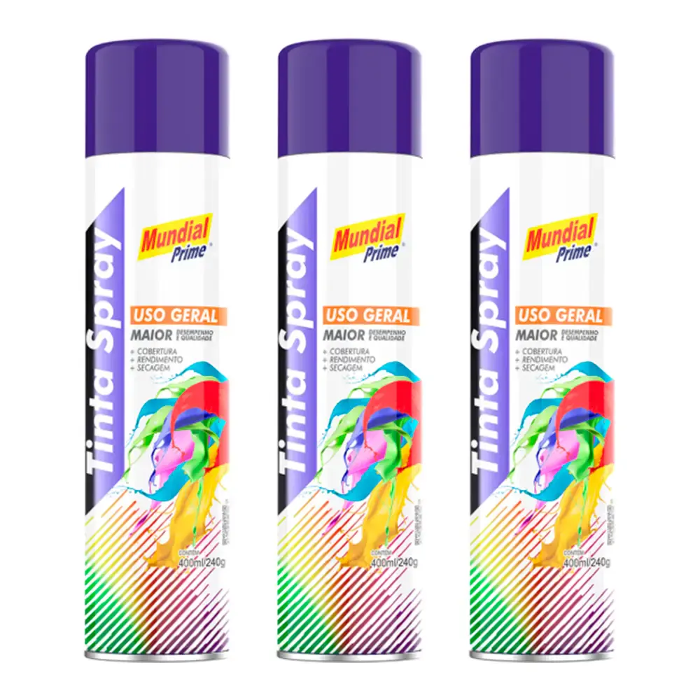 Tinta spray 400ML azul escuro 03 uni mundial prime