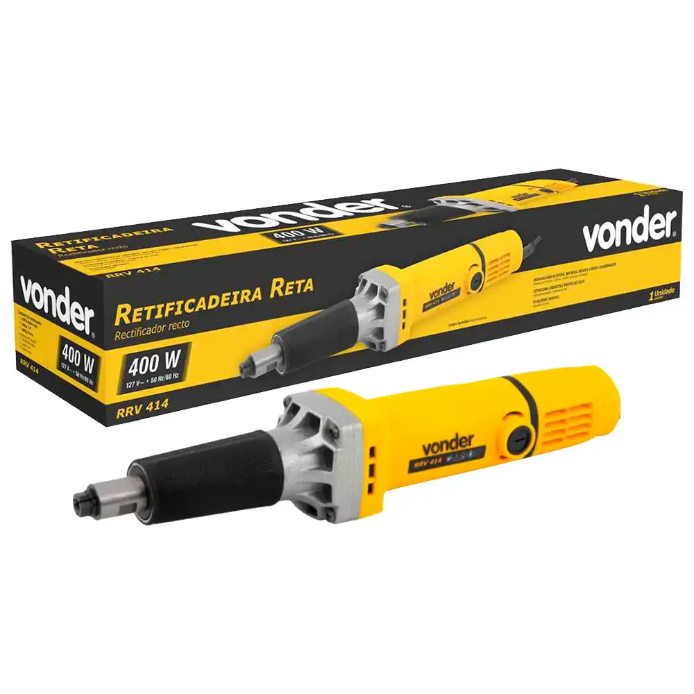 Retífica industrial 1/4 POL reta 400W RRV-414 Vonder 220 V — fotografia de referência