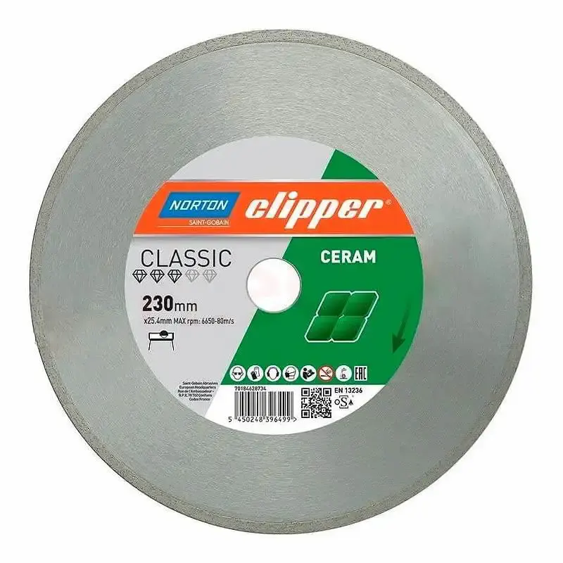 Disco Diamantado Clipper 9 Pol x 25.4MM Classic Cerâmica 70184628734 NORTON — fotografia de referência