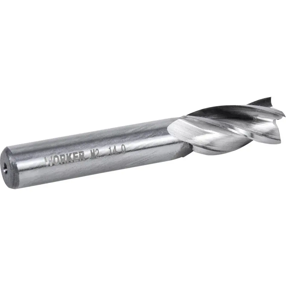 Fresa de topo reto aço rápido 14MM haste 12MM Worker — fotografia 4