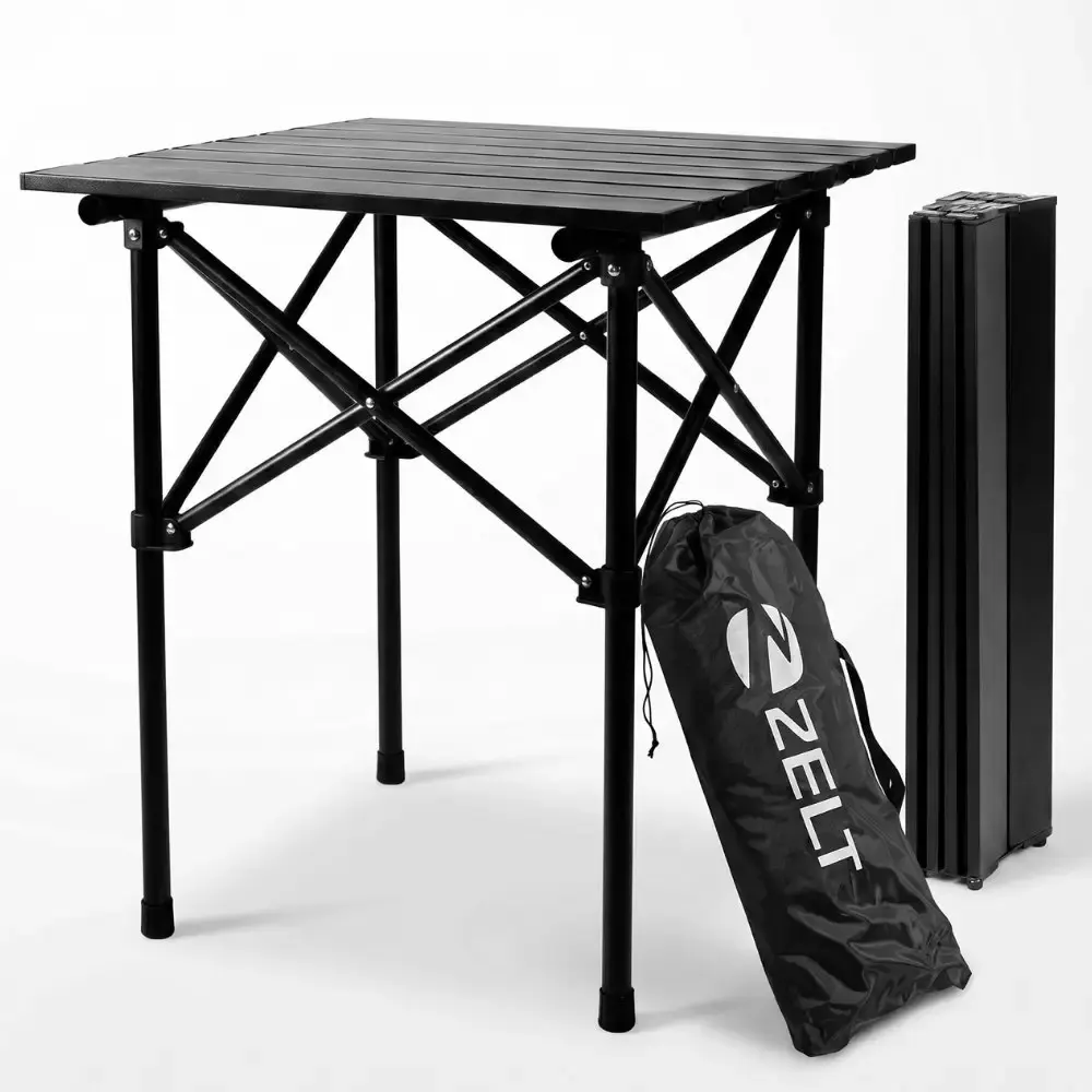 Mesa camping dobrável de acampamento portátil em aço 52X51X50CM Zelt