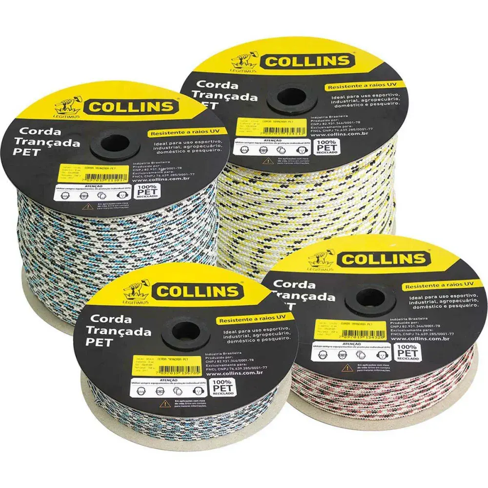 Corda pet trançada 240M/ 8MM verde Collins — fotografia de referência