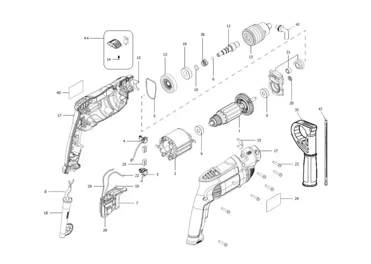 Induzido para furadeira DWD502 220V Dewalt — fotografia 4