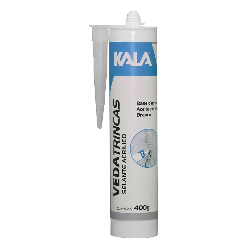 Selante acrílico veda trinca 400G branco Kala — fotografia 2