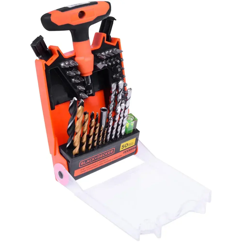 Kit de parafusar e furar com 50 peças black&decker — fotografia 2