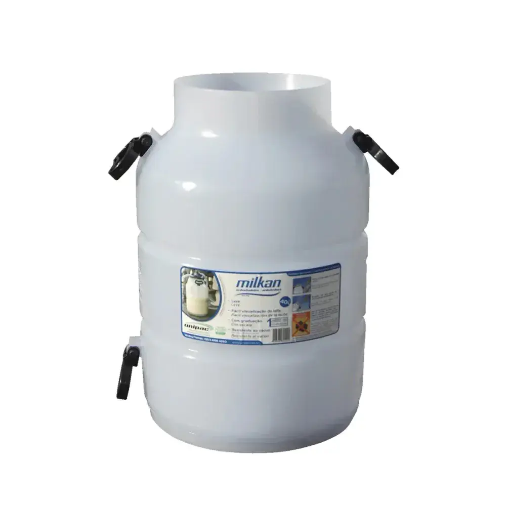 Galão para leite Milkan ordenhadeira 40L semi-transparente com medidor de nível — fotografia 2
