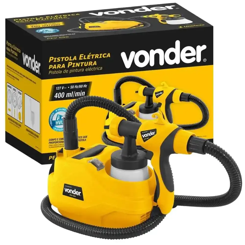 Pistola elétrica para pintura PEV-600 Vonder 110 V — fotografia 4