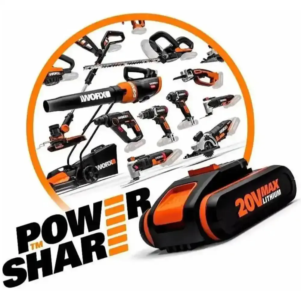 Bateria 20V 2AH powershare WA3551.1 Worx — fotografia 5