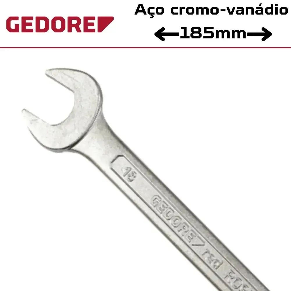 Chave combinada 15 MM cromo vanadium R09100150 gedore RED — fotografia 2