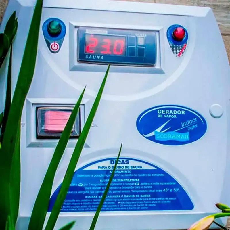 Comando Digital para Sauna 12 kw / 15 kw / 18 kw Steam Inox SODRAMAR — fotografia 3