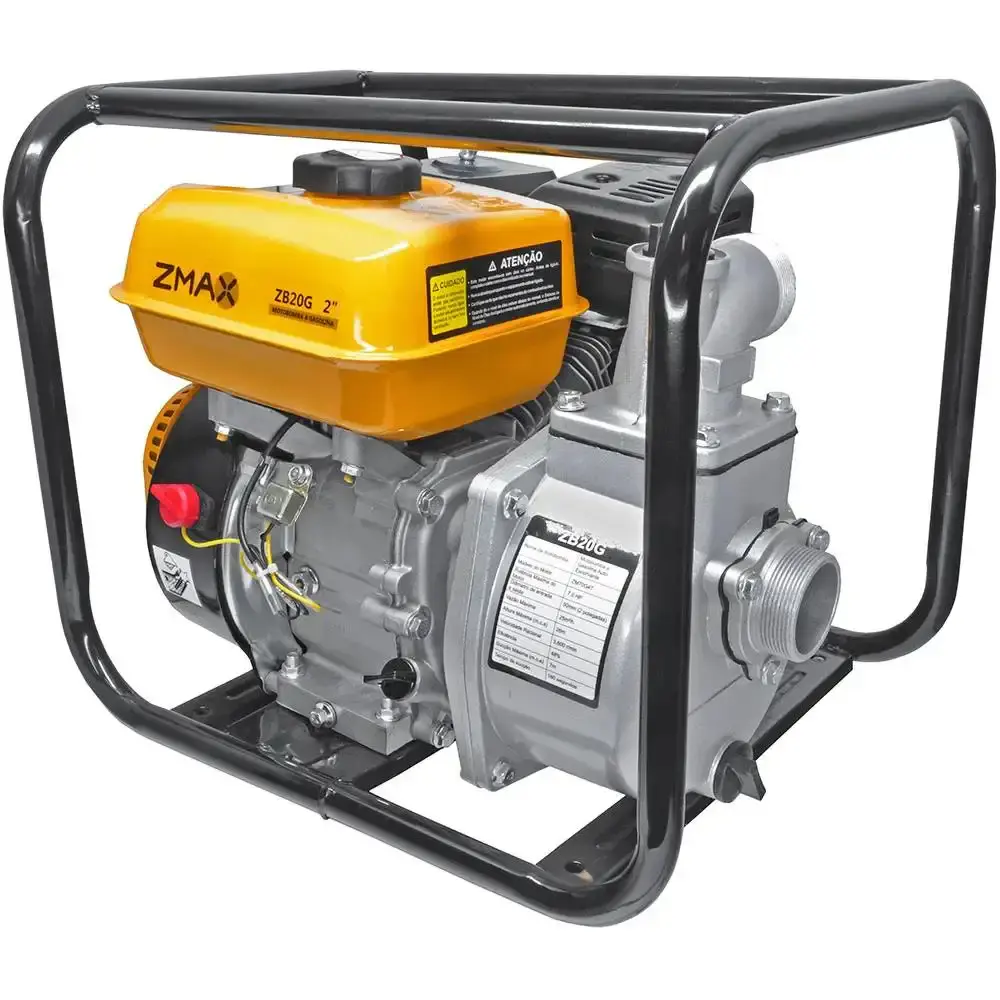 Motobomba autoescorvante a gasolina 4T 2X2 POL 7,0HP ZB20G Zmax