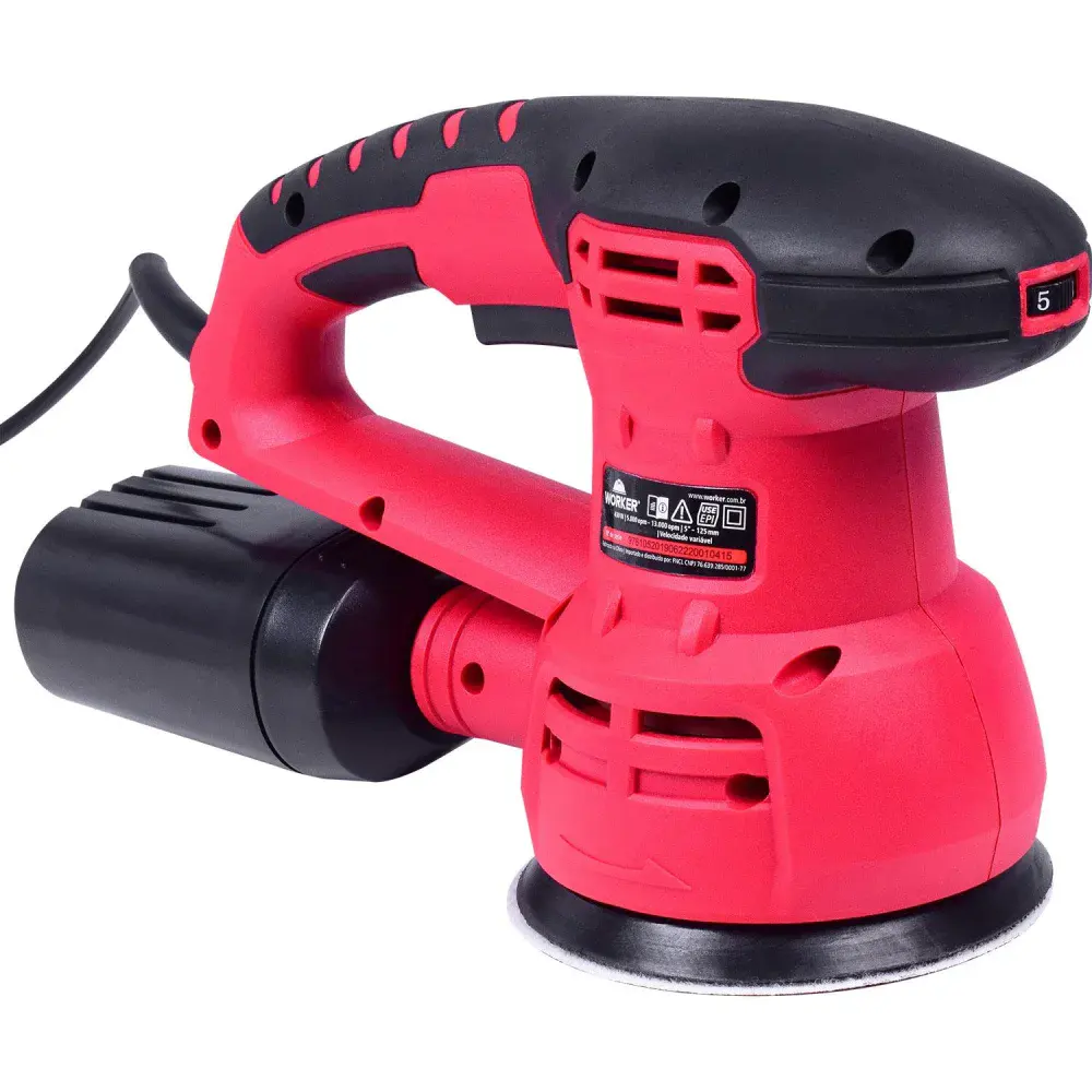 Lixadeira roto orbital 125MM 430W 220V Worker — fotografia 3